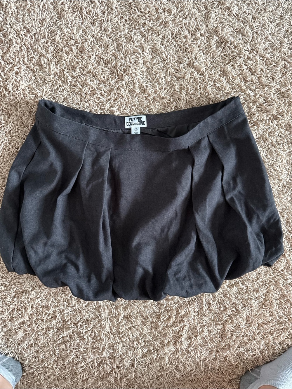Future Collective Black Pleated Bubble Skort